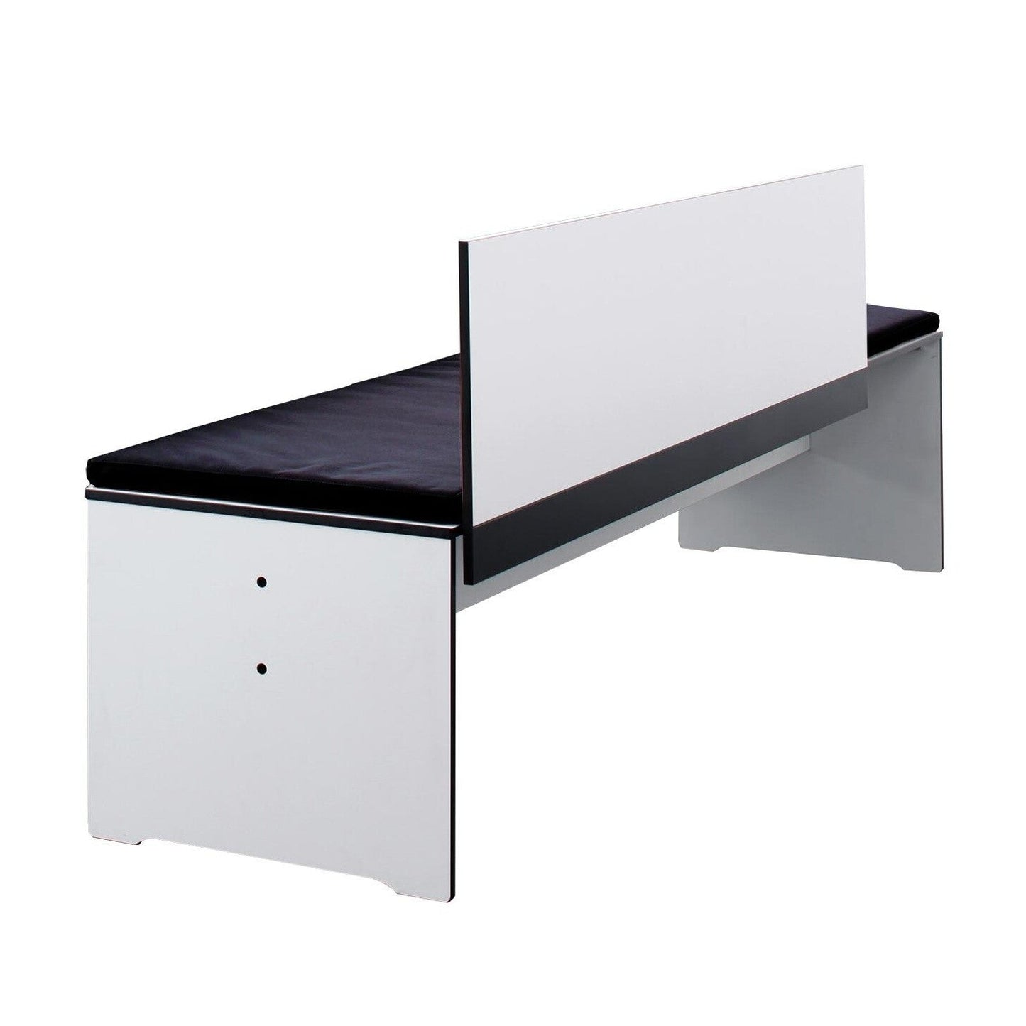 Riva Gartenbank mit Rückenlehne Schwarz