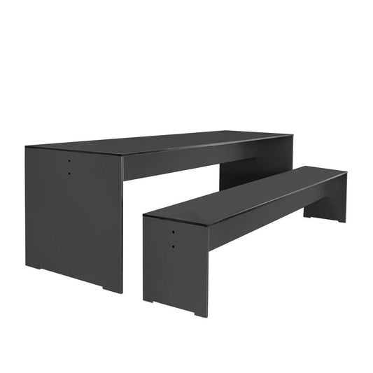 Riva Set 180 Tisch + 1 Bank Anthrazit