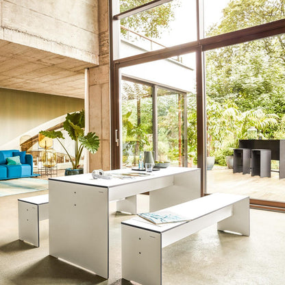 Riva Set 220 Tisch + 1 Bank Anthrazit