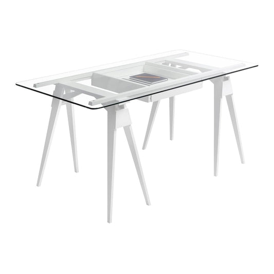 Arco Schreibtisch 150x75x74cm Weiß