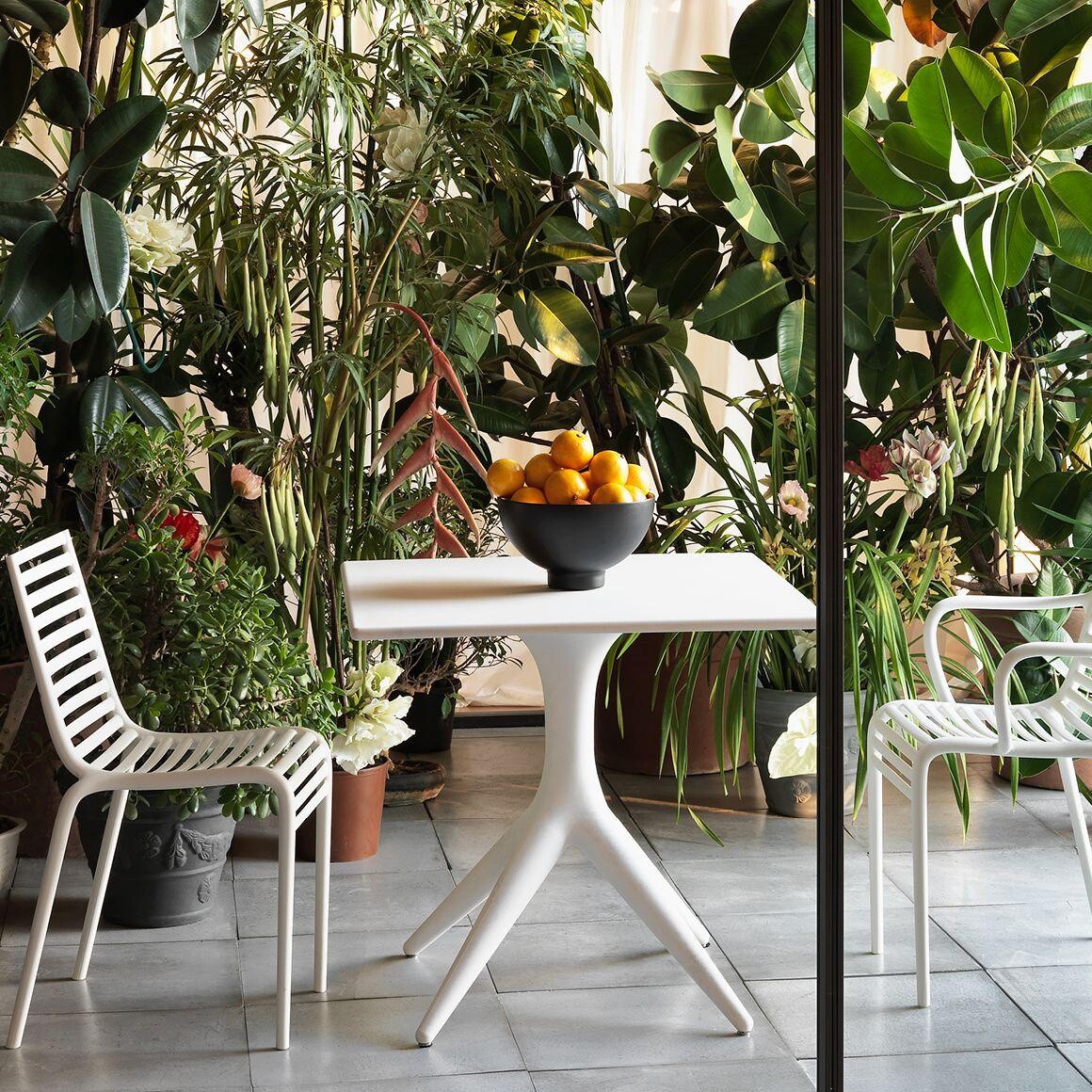 Pip-e Gartenarmlehnstuhl 4er Set Weiß