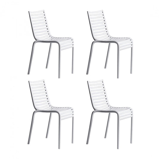 Pip-e Gartenstuhl 4er Set Weiß