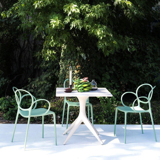 Sissi Gartenarmlehnstuhl 4er Set Weiß