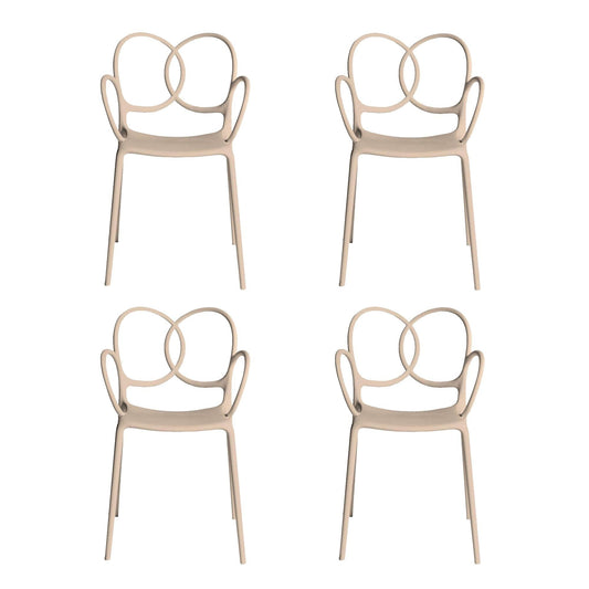 Sissi Gartenarmlehnstuhl 4er Set Weiß