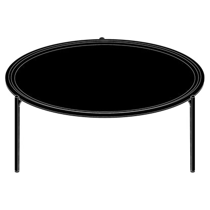 Savoye Couchtisch Ø 90cm Schwarz