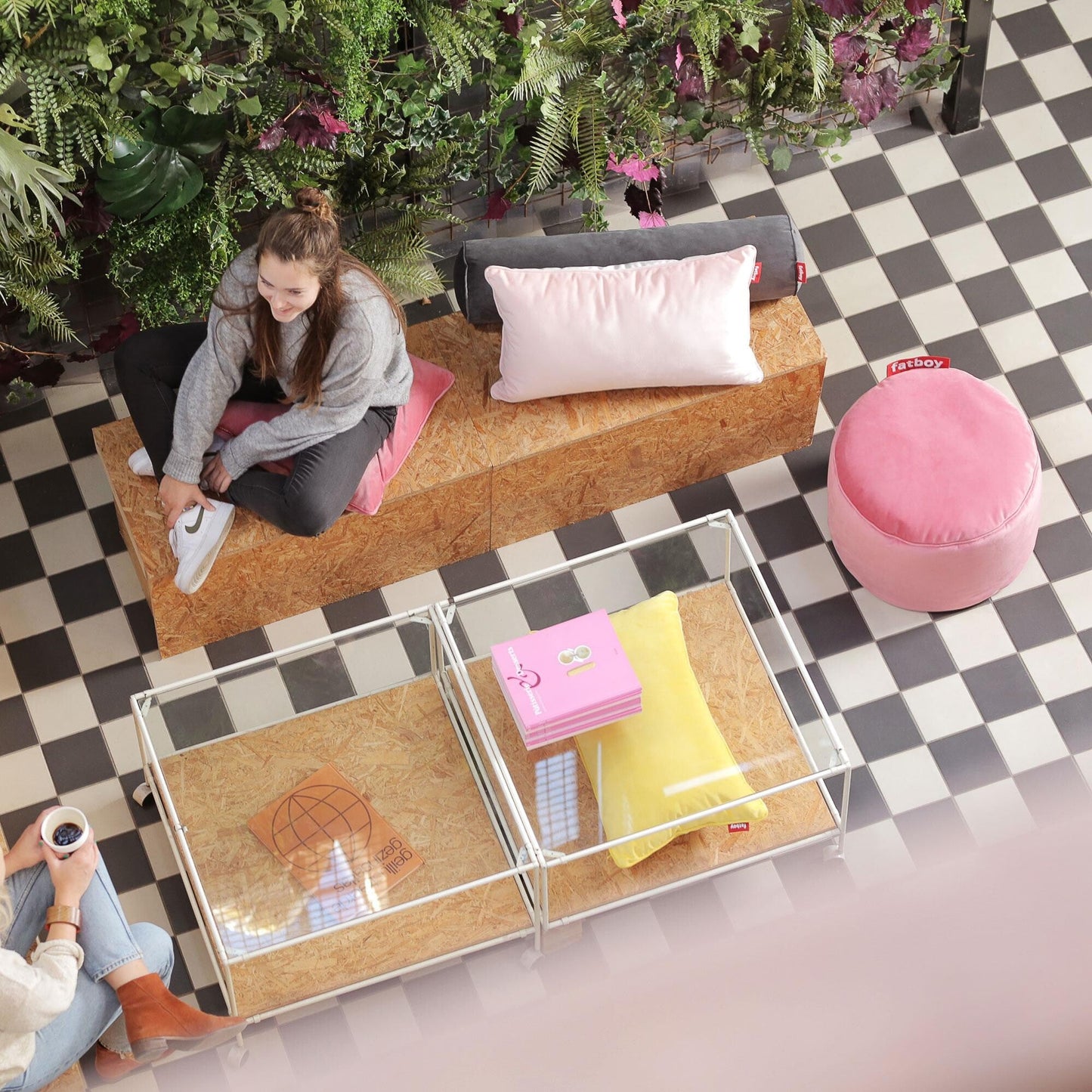 Point Pouf/Hocker Samt