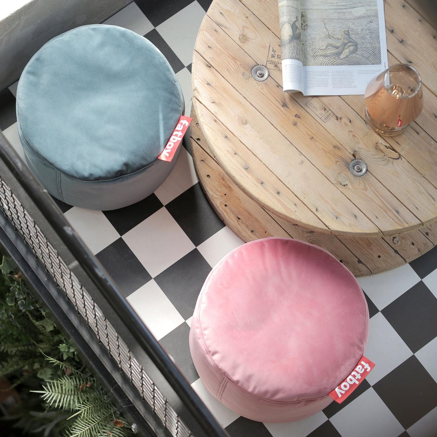 Point Pouf/Hocker Samt
