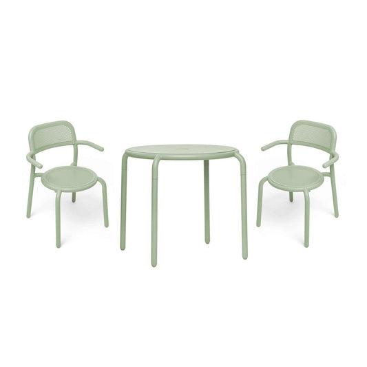 Toní Bistrotisch + Gartenarmlehnstuhl