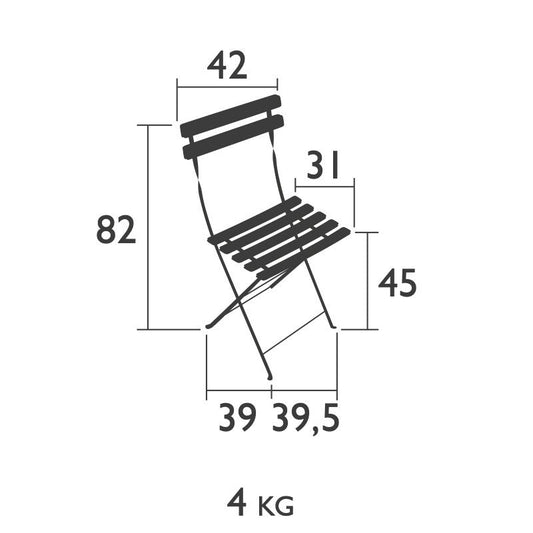 Bistro Duraflon® Klappstuhl Weiß