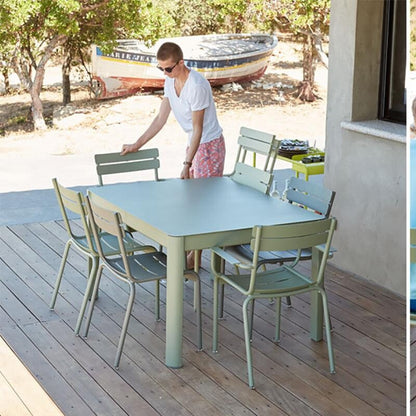 Ribambelle Gartentisch mit 2 Einlegeplatten Weiß