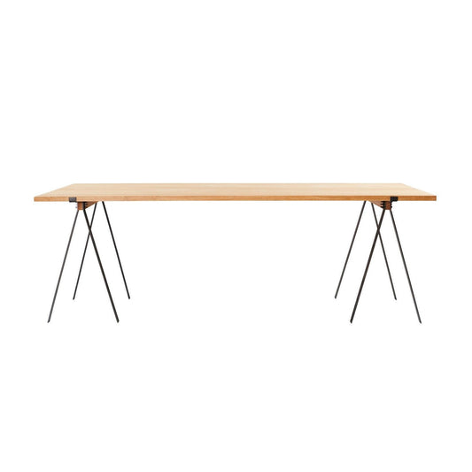 Trestle Esstisch 220x80x74cm Schwarz
