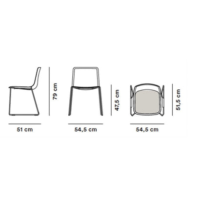 Pato Stuhl Kufengestell