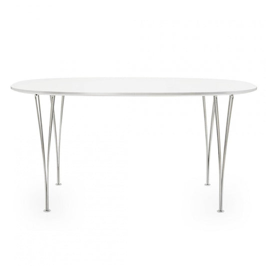 B611 Super-elliptischer Tisch 135x90x72cm Weiß