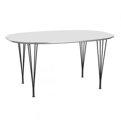 B612 Super-elliptischer Tisch Laminat 150x100x72cm Weiß
