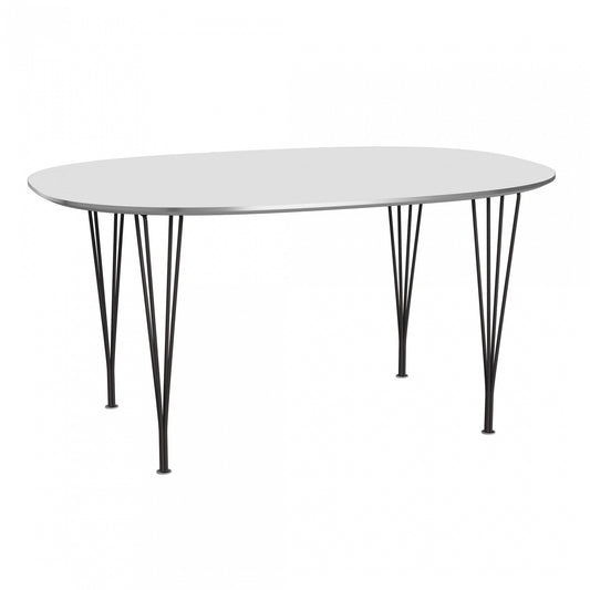 B612 Super-elliptischer Tisch Laminat 150x100x72cm Weiß