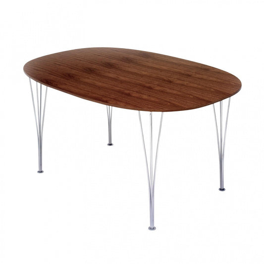 B612 Super-elliptischer Tisch Furnier 150x100x72cm Weiß