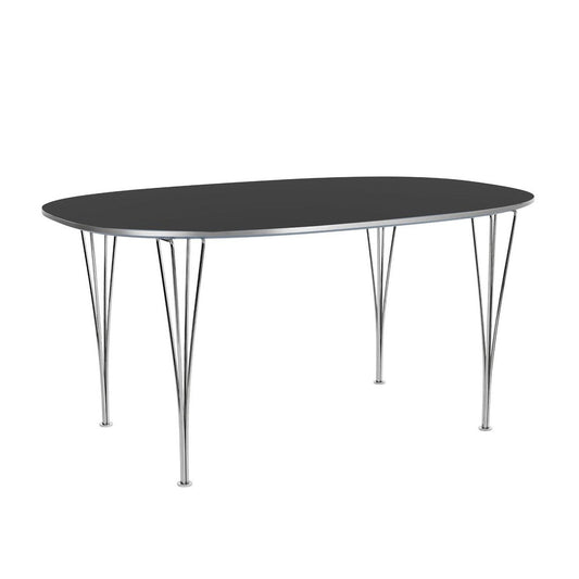 B613 Super-elliptischer Tisch 180x120x72cm Schwarz
