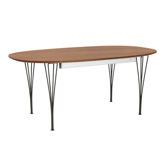B619 Super-elliptischer Tisch Furnier ausziehbar