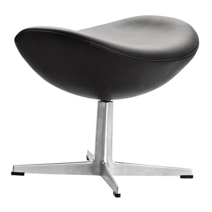 Egg/Das Ei™ Fußhocker Leder Schwarz