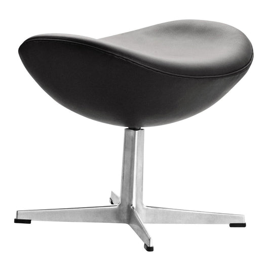 Egg/Das Ei™ Fußhocker Leder Schwarz