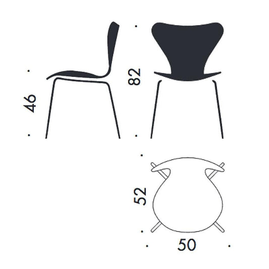 Serie 7™ Stuhl lackiert Monochrom Weiß