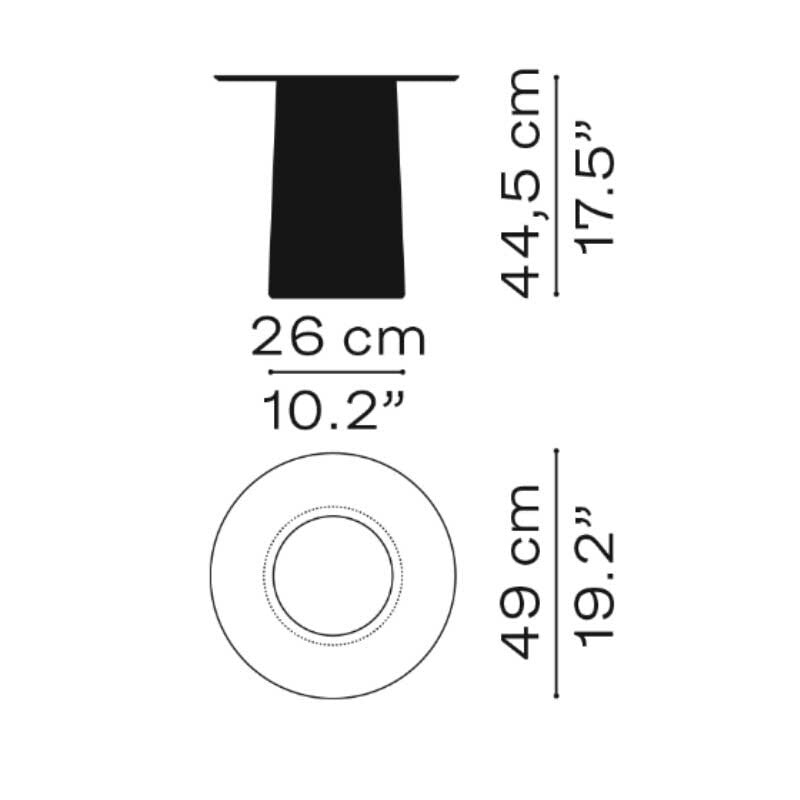 Stub Beistelltisch Esche Schwarz