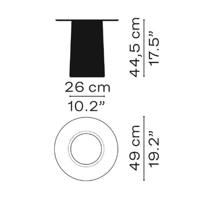 Stub Beistelltisch Esche Schwarz