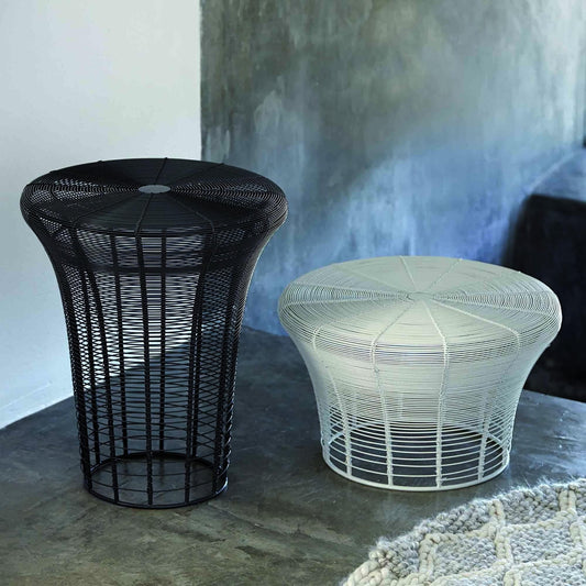 Aram Hocker H 25cm Weiß