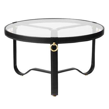 Adnet Couchtisch Ø 70cm Schwarz