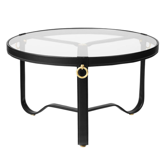 Adnet Couchtisch Ø 70cm Schwarz