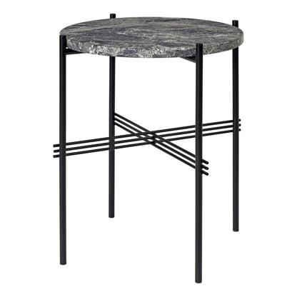 TS Beistelltisch Marmor Ø40cm Schwarz