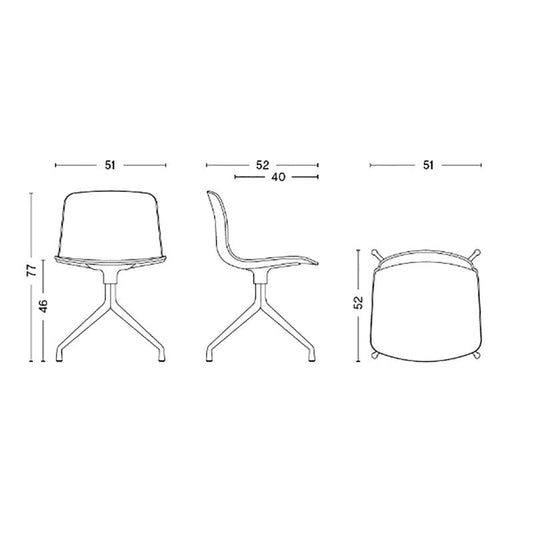 About a Chair AAC 11 Drehstuhl gepolstert Schwarz