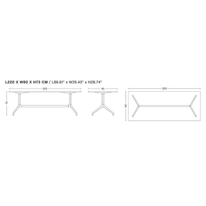About a Table AAT 10 Esstisch Tischplatte Linoleum Schwarz