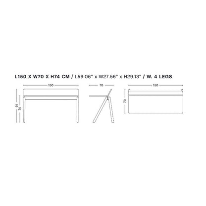 Copenhague CPH 190 Schreibtisch Schwarz