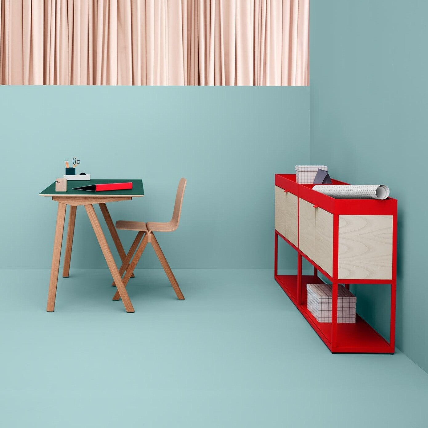 Copenhague CPH90 2.0 Schreibtisch Linoleum Natur