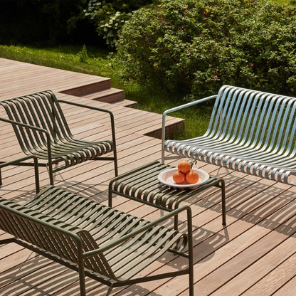 Palissade Garten Loungesessel niedrig 2er Set Schwarz