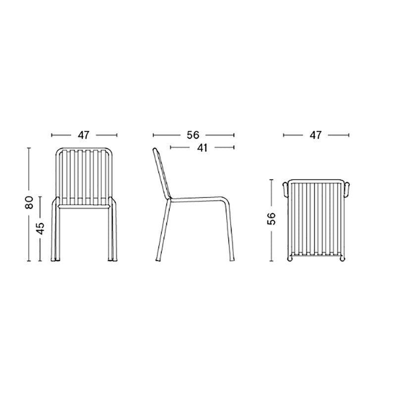 Palissade Gartenstuhl Feuerverzinkt 4er Set