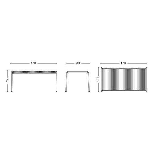 Special Edition 2025 Palissade Gartentisch 170x90cm