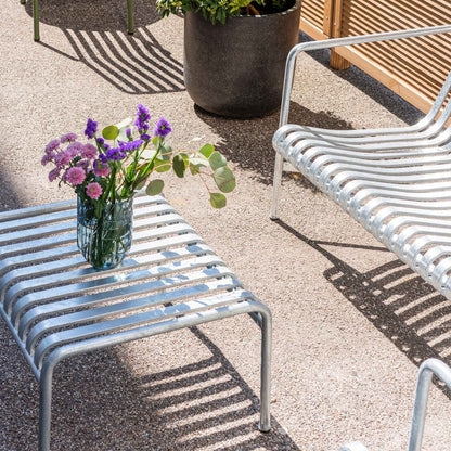 Palissade Ottoman/ Gartenbeistelltisch Feuerverzinkt Natur