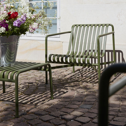 Palissade Ottoman/ Gartenbeistelltisch Weiß