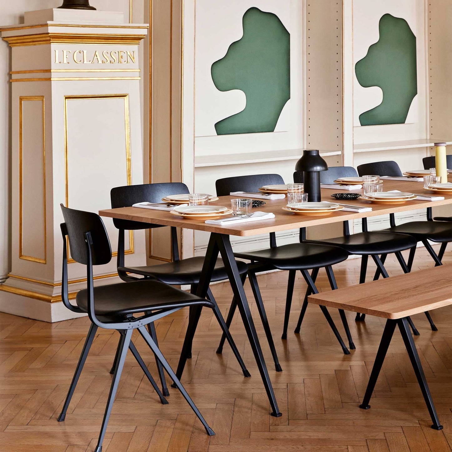 Pyramid 02 Tisch Gestell schwarz 190x85cm Schwarz