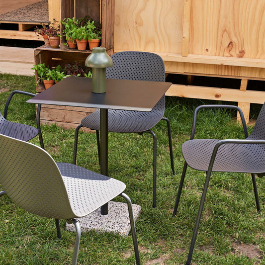 Terrazzo Gartentisch 60x60cm Anthrazit