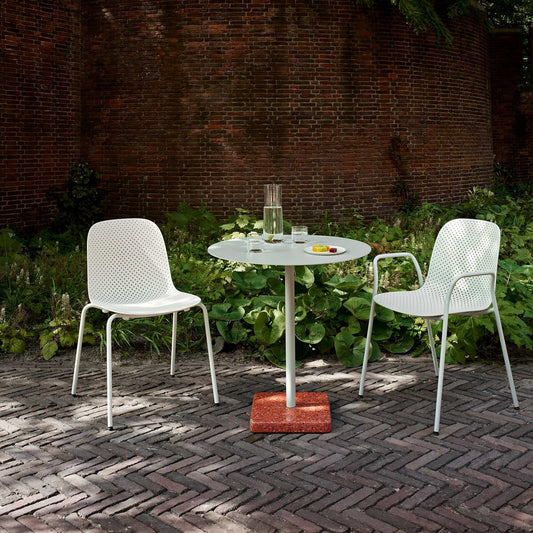 Terrazzo Gartentisch Ø70cm Himmelgrau