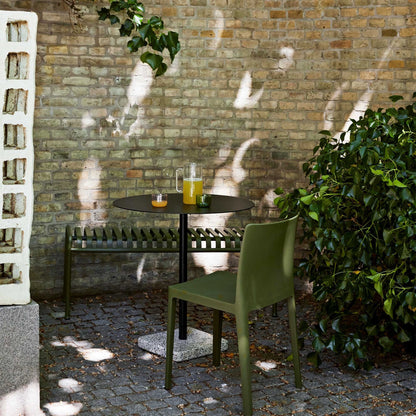 Terrazzo Gartentisch Ø70cm Anthrazit