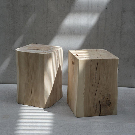Block Hocker Natur