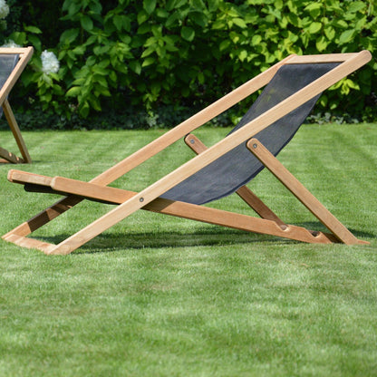 Cannes Deckchair Liegestuhl Schwarz