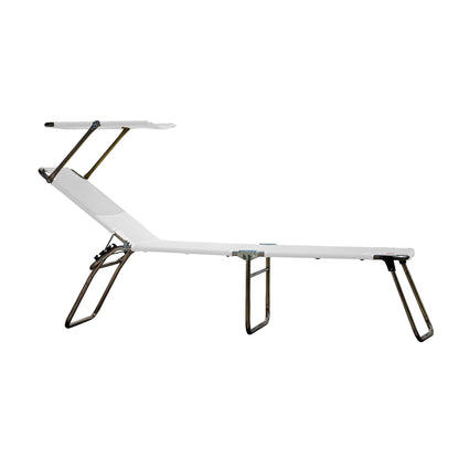 Fiam Amigo 40+ Sun Sonnenliege mit Sonnendach Schwarz