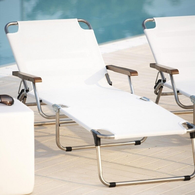 Fiam Amigo Sonnenliege mit Armlehnen Schwarz