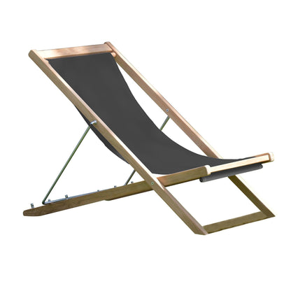Nizza Deckchair Liegestuhl Schwarz
