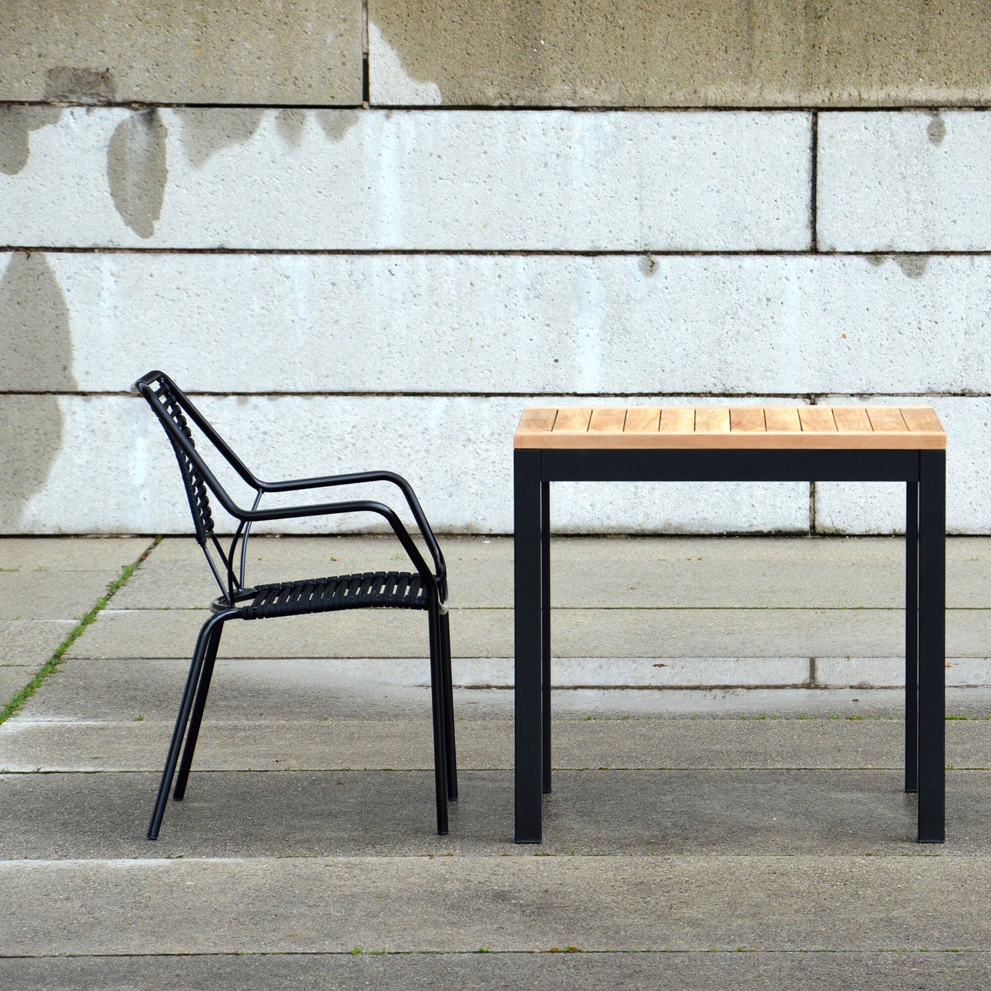 Quadrat Gartentisch Gestell schwarz Schwarz